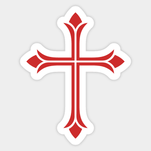 Cross of the Lord and Savior Jesus Christ, a symbol of crucifixion and salvation. Sticker